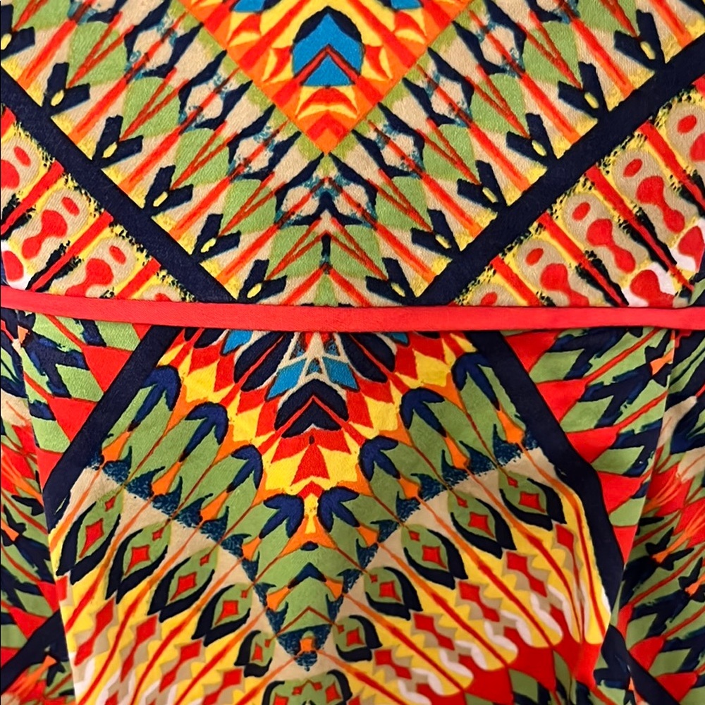 Ellen Tracy Multicolor Chevron Pattern Dress Size… - image 5